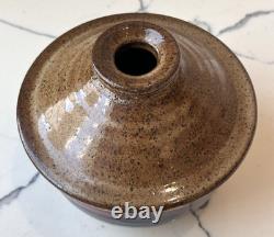 Vintage Signed Carl Sheehan Studio Art Pottery Two Piece Bowl w Lid Decor Gifts