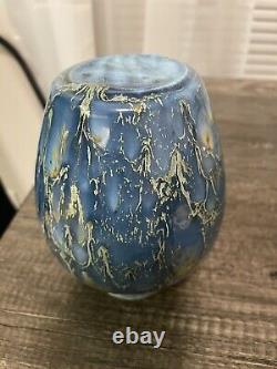 Vintage Signed Crystalline Glaze Studio Art Pottery Vase Mid Century MCM Retro
