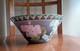 Vintage Signed Dorothy Staller Studio Pottery Pink Geraniums Bowl Syracuse NY