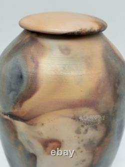 Vintage Signed Earth Tone Art Studio Pottery Vase Urn 10