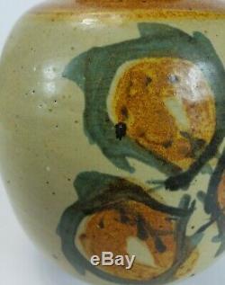 Vintage Signed Gib Cecil Strawn Handcrafted Studio Pottery Art Stoneware Vase