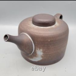 Vintage Signed Hand Crafted Studio Pottery Glazed Redware Tea Pot Kettle