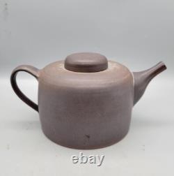 Vintage Signed Hand Crafted Studio Pottery Glazed Redware Tea Pot Kettle