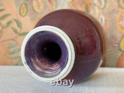 Vintage Signed Handmade Studio Art Purple Glazed Pottery Vase Gerry Williams