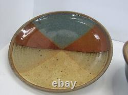 Vintage Signed Hanselmann Pottery 2 Quart Casserole Serving Dish Hand Made
