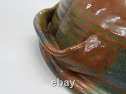 Vintage Signed Hanselmann Pottery 2 Quart Casserole Serving Dish Hand Made