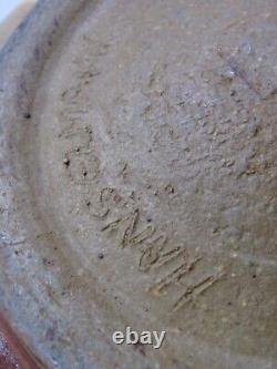 Vintage Signed Hanselmann Pottery 2 Quart Casserole Serving Dish Hand Made