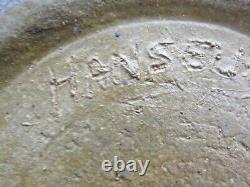 Vintage Signed Hanselmann Pottery 2 Quart Casserole Serving Dish Hand Made