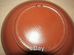 Vintage Signed Harlander Brooklin Art Studio Pottery Bowl Canada Fish People