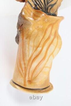 Vintage Signed SAIDA FAGALA Art Studio Houston TX Sculpture Pottery Vase