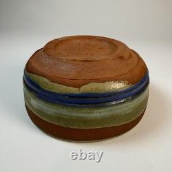 Vintage Signed Studio Pottery Bowl S. Ryder Dated 1970 Hand Thrown Stoneware