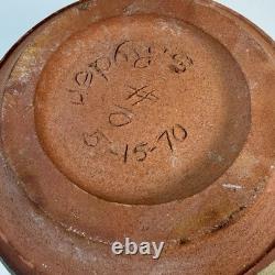 Vintage Signed Studio Pottery Bowl S. Ryder Dated 1970 Hand Thrown Stoneware