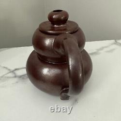 Vintage Signed Studio Pottery Ceramic Abstract Teapot