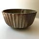 Vintage Signed Studio Pottery Ceramic Bowl Earth Tones Organic Ribbed Sides 7.25