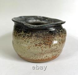 Vintage Signed Studio Pottery Handmade Free Form Bowl Ikebana Contemporary Art