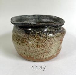 Vintage Signed Studio Pottery Handmade Free Form Bowl Ikebana Contemporary Art