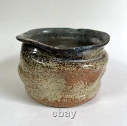 Vintage Signed Studio Pottery Handmade Free Form Bowl Ikebana Contemporary Art