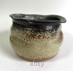 Vintage Signed Studio Pottery Handmade Free Form Bowl Ikebana Contemporary Art