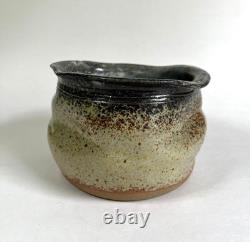 Vintage Signed Studio Pottery Handmade Free Form Bowl Ikebana Contemporary Art