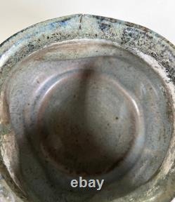 Vintage Signed Studio Pottery Handmade Free Form Bowl Ikebana Contemporary Art