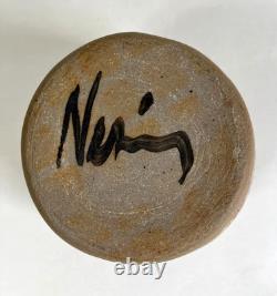 Vintage Signed Studio Pottery Handmade Free Form Bowl Ikebana Contemporary Art