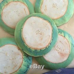 Vintage Signed Studio Pottery Stoneware Dishes Dinner and Salad Plates