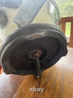 Vintage Signed Studio Pottery Table Lamp Mid Century Modern Abstract Stoneware
