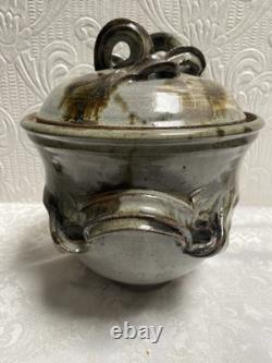 Vintage Signed Studio Pottery Tureen Spoon & 5 Soup Bowls