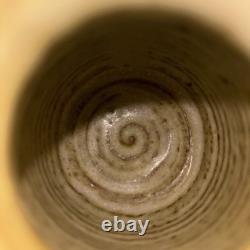 Vintage Sloveig Cox Signed Rustic Studio Pottery Double Vase Couple With Flowers