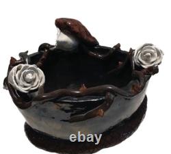 Vintage Snake Studio Art Pottery Snake Roses And Thorns