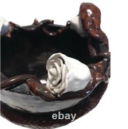 Vintage Snake Studio Art Pottery Snake Roses And Thorns