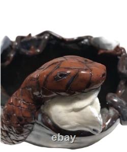 Vintage Snake Studio Art Pottery Snake Roses And Thorns