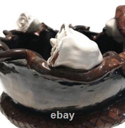 Vintage Snake Studio Art Pottery Snake Roses And Thorns