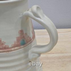 Vintage Southwestern Studio Pottery Large Pitcher Signed Shuti Boho Tribal Art