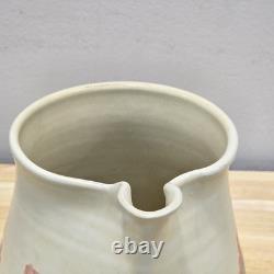 Vintage Southwestern Studio Pottery Large Pitcher Signed Shuti Boho Tribal Art