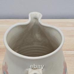 Vintage Southwestern Studio Pottery Large Pitcher Signed Shuti Boho Tribal Art