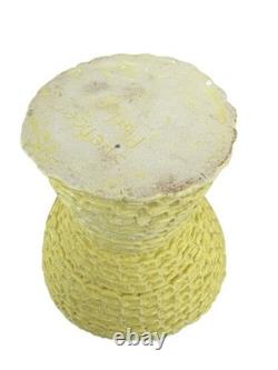 Vintage Spencer Platter Art Pottery Vase Yellow Textured Studio Pottery MCM Deco