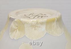 Vintage Staurt Gray Signed Crystalline Glaze Vase Cream White Rare