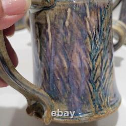 Vintage Steve Jorgensen Canadian Studio Pottery Sugar Creamer Coffee Mugs Set