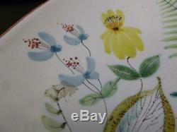 Vintage Stig Lindberg Gustavsberg Sweden Painted Flower Studio Pottery Tray