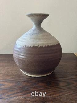 Vintage Stoneware Studio Pottery Vase Signed RL Vintage