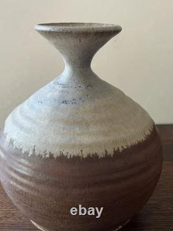 Vintage Stoneware Studio Pottery Vase Signed RL Vintage