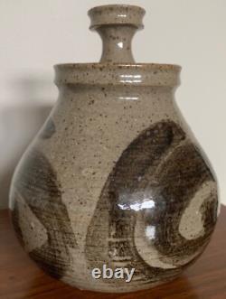 Vintage Stoneware Vase Jug Vessel Urn Mid Century Modern Studio Pottery Deyoe B