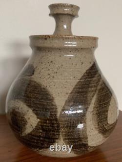 Vintage Stoneware Vase Jug Vessel Urn Mid Century Modern Studio Pottery Deyoe B