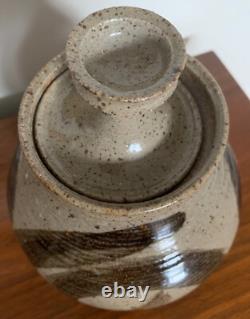 Vintage Stoneware Vase Jug Vessel Urn Mid Century Modern Studio Pottery Deyoe B