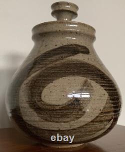 Vintage Stoneware Vase Jug Vessel Urn Mid Century Modern Studio Pottery Deyoe B