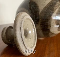 Vintage Stoneware Vase Jug Vessel Urn Mid Century Modern Studio Pottery Deyoe B