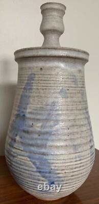 Vintage Stoneware Vase Jug Vessel Urn Mid Century Modern Studio Pottery Deyoe C