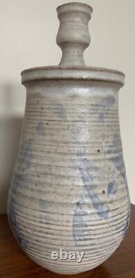 Vintage Stoneware Vase Jug Vessel Urn Mid Century Modern Studio Pottery Deyoe C