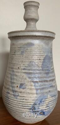 Vintage Stoneware Vase Jug Vessel Urn Mid Century Modern Studio Pottery Deyoe C